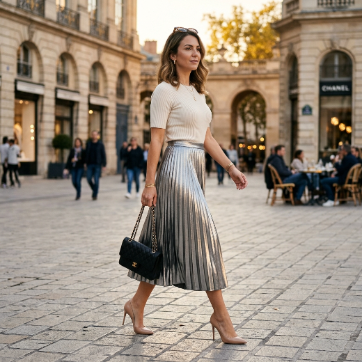 metallic skirt