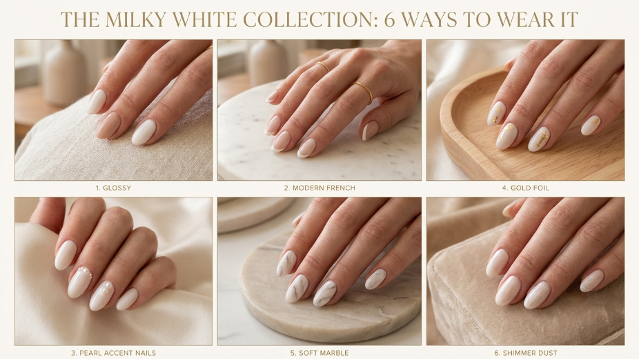 15 Stunning Milky White Nails With Design Ideas