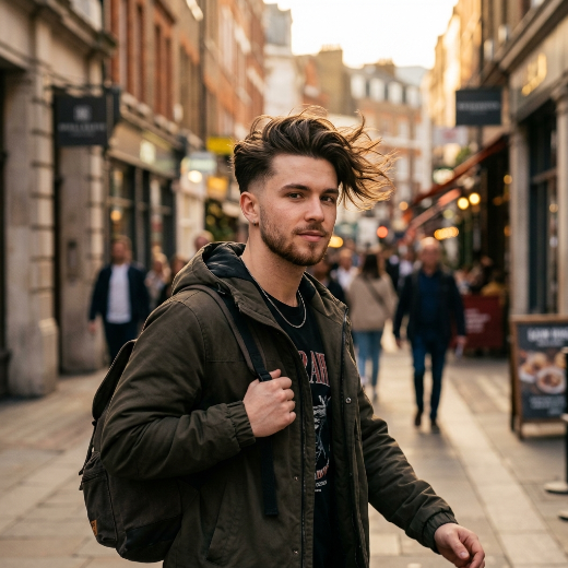 long top hairstyle with soft fade