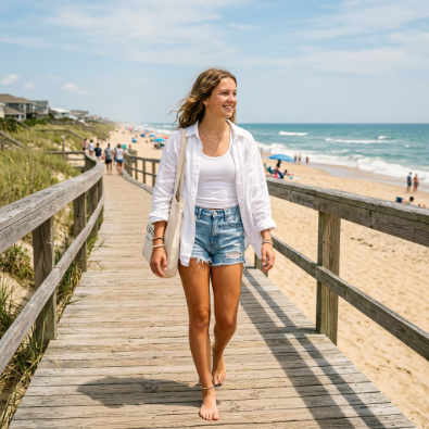 oversized white linen button-down shirt