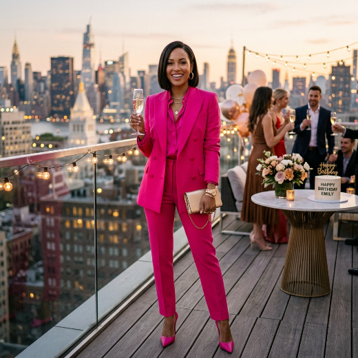 pink power suit