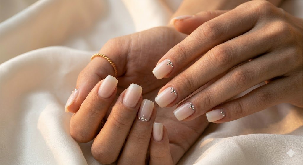 rhinestones nails