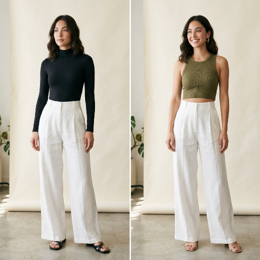 side-by-side style contrast