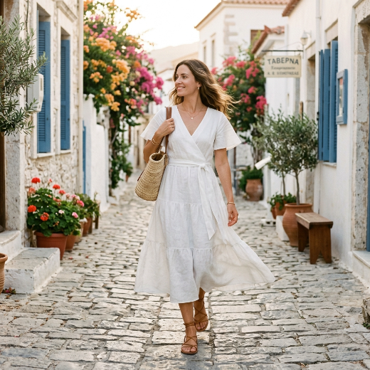 white midi dress