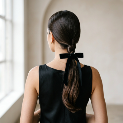 classic ribbon ponytail