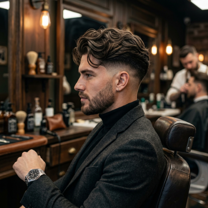 Undercut with Wavy Top