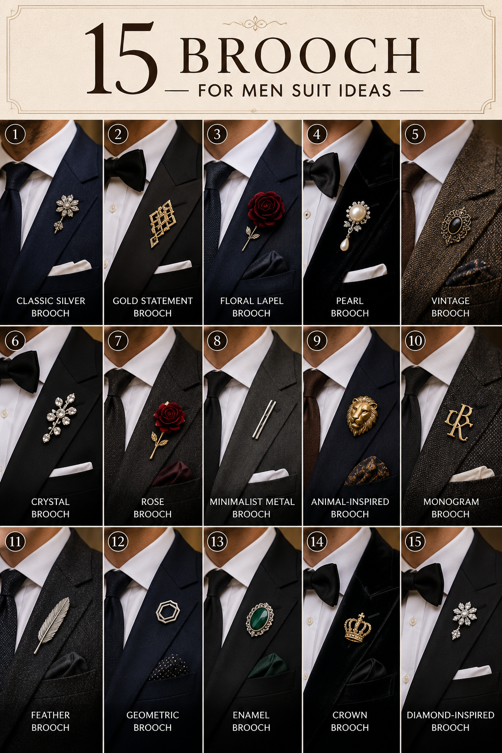 15 Brooch for Men’s Suit Ideas to Elevate Your Style in 2026