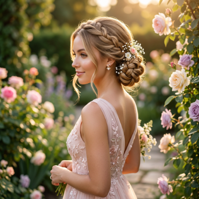 low braided bun