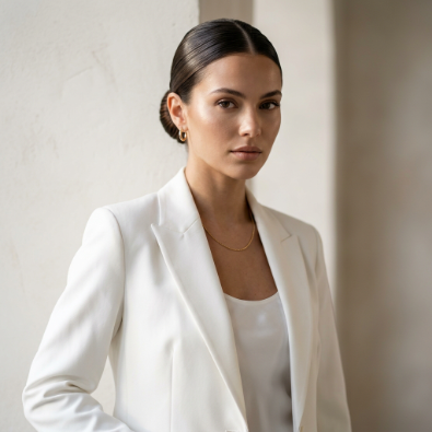 slicked-back bun
