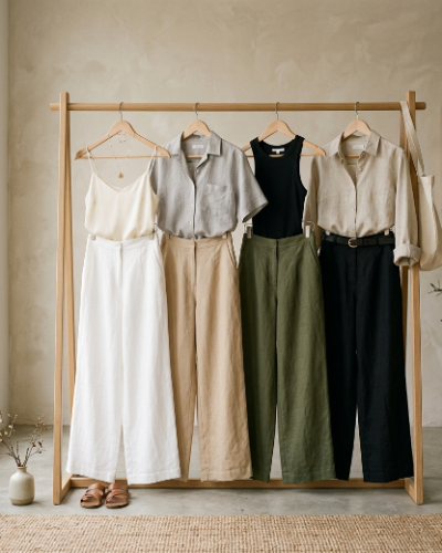 how to style wide leg linen pants